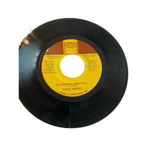 Vintage 7” 45 RPM vinyl record Stevie Wonder Sir duke he's misstra know it all